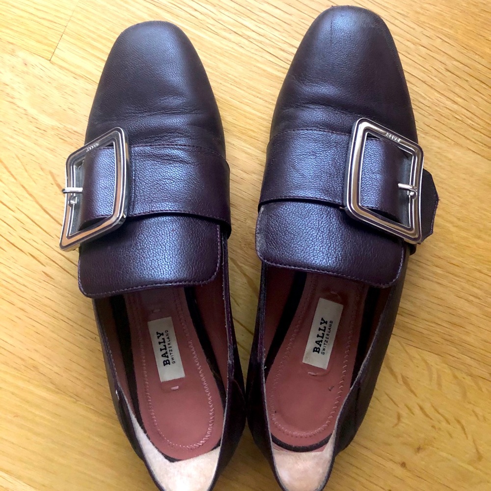 Bally Buckle Shoes- Chestnut Brown Leather